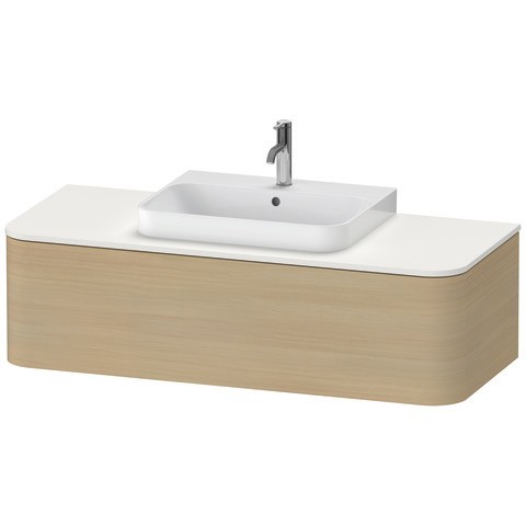 Duravit Happy D.2 Plus Konsolenwaschtischunterbau wandhängend Mediterrane Eiche Matt 1300x550x354 mm