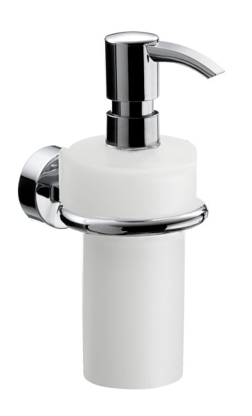 emco rondo 2 Seifenspender Behälter Kunstoff weiss, 245 ml Kunststoff pumpe chrom, chrom, 452100102