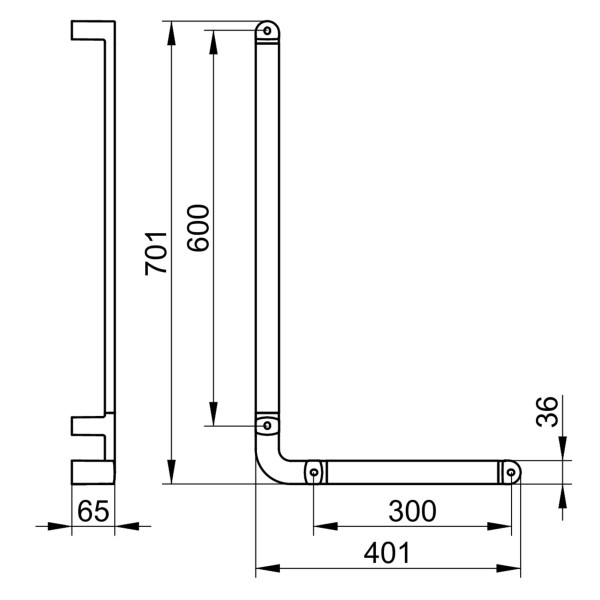 Keuco Winkelgriff Elegance 31606, verchromt