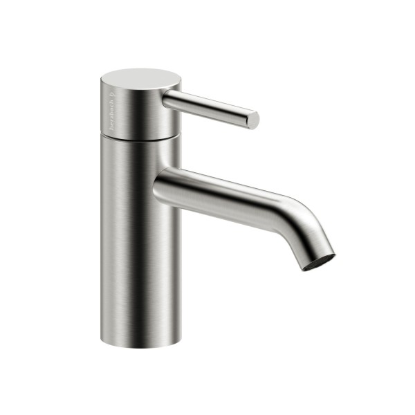Herzbach DEEP iX Waschtischmischer S-Size 130mm ohne Ablauf Edelstahl, 18.023620.1.09