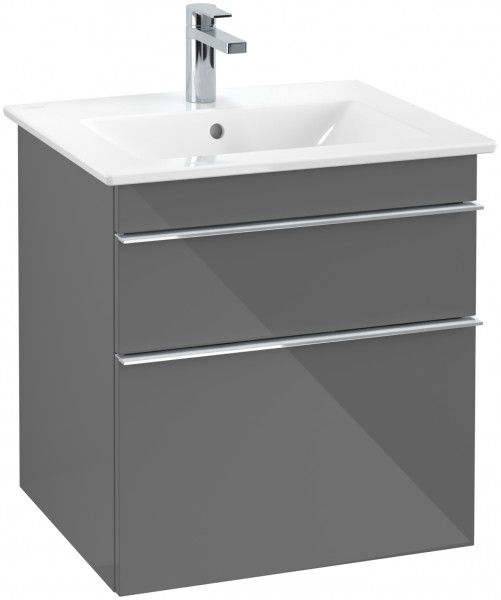 Villeroy & Boch Waschtischunterschrank Venticello A92301FP, B:553, H:590, T:502mm, Glossy Grey