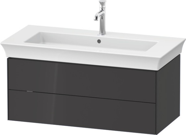 Duravit White Tulip Waschtischunterbau wandhängend Graphit Hochglanz 984x458x410 mm - WT43420H1H1
