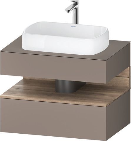 Duravit Qatego Konsolenwaschtischunterbau wandhängend Basalt Matt 800x550x600 mm - QA4730055430000
