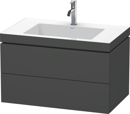 Duravit L-Cube c-bonded Set wandhängend Graphit Matt 800x480x500 mm - LC6927O4949