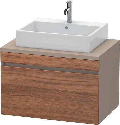 Duravit DuraStyle Konsolenwaschtischunterbau wandhängend Nussbaum & Basalt Matt 800x548x512 mm - DS5