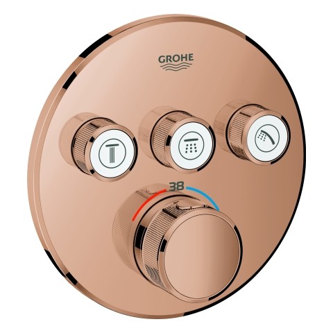 GROHE Thermostat Grohtherm SmartControl 29121 FMS rund 3 ASV warm sunset, 29121DA0