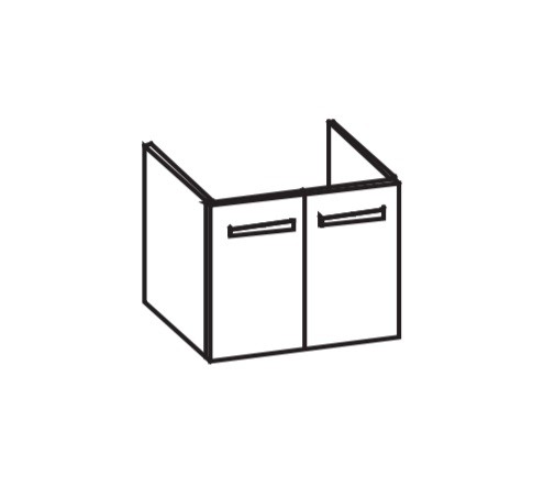 Artiqua 411 Waschtischunterschrank für P3 Comforts 233265 Sanremo Eiche quer NB, 411-WU2T-D58-7144-4