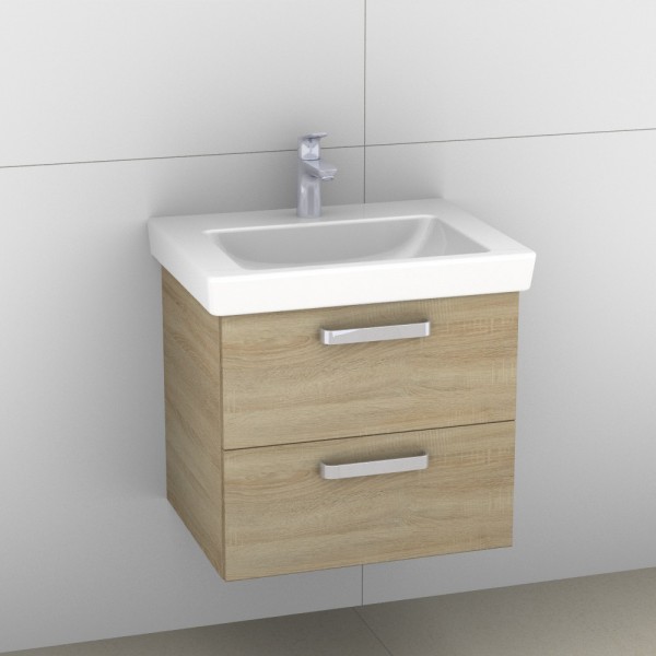 Artiqua 414 Waschtischunterschrank für Subway 2.0 7113F1 Castello Eiche quer NB, 414-WU2L-V63-7136-4