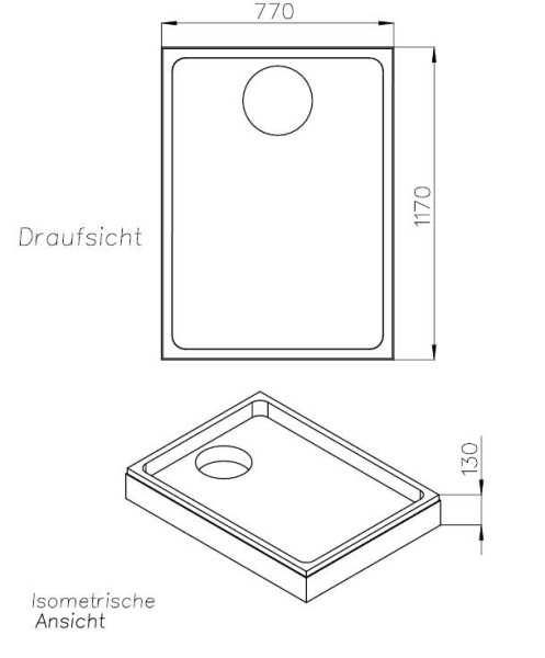 Neuesbad Wannenträger für Kaldewei Cayonoplan 800x1200x18