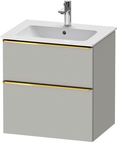 Duravit D-Neo Waschtischunterbau wandhängend Betongrau Matt 610x462x625 mm - DE4361034070000