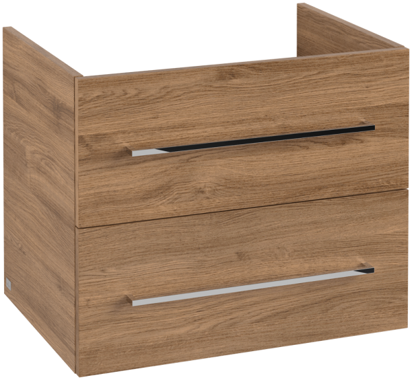 Villeroy & Boch Avento Waschbeckenunterschrank, 2 Auszüge, 626 x 514 x 452 mm, Kansas Oak