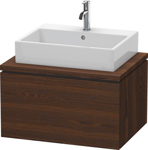 Duravit L-Cube Konsolenwaschtischunterbau wandhängend Nussbaum gebürstet Matt 720x547x400 mm - LC581