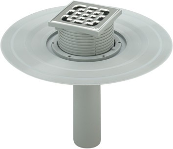 Viega Balkon-/Terrassenablauf 4944.2 in DN70 Kunststoff grau