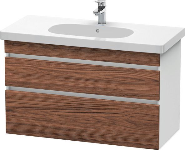 Duravit DuraStyle Waschtischunterbau wandhängend Nussbaum dunkel & Weiß Matt 1000x453x610 mm - DS648