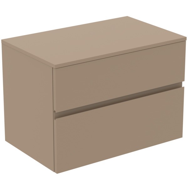 Ideal Standard Waschtischunterschrank Finesse o.Ausschnitt 802x505x558mm 2 Auszüge Greige matt, E343