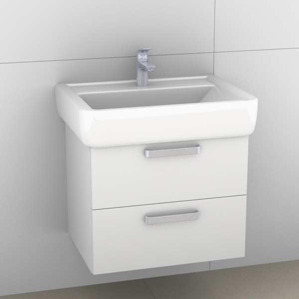 Artiqua 413 Waschtischunterschrank für Renova Plan 222266, 222267 Weiß Glanz, 413-WU2L-K61-7050-68