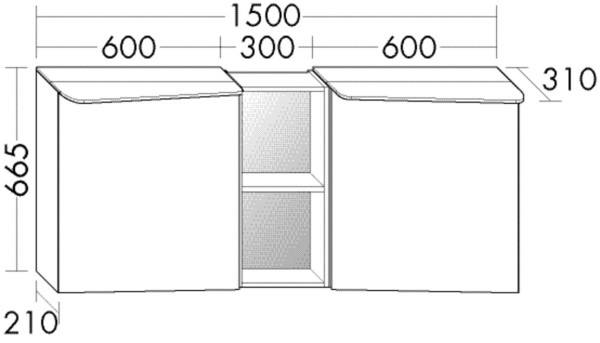 Burgbad Spiegelschrank Badu 665x1500x310 Weiß Hochglanz, SFTY150F3691