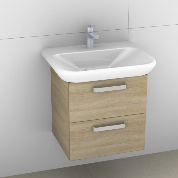 Artiqua 413 Waschtischunterschrank für MyDay 125460 Castello Eiche quer NB, 413-WU2L-K90-7136-426