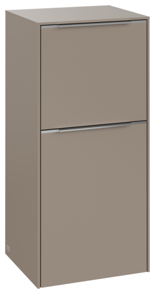 Villeroy & Boch Subway 3.0 Seitenschrank, 1 Auszug, 1 Tür, 400 x 860 x 346,5 mm, Taupe / Taupe