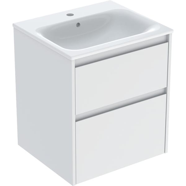 Geberit Renova Plan Set Möbelwaschtisch schmaler Rand, mit Unterschrank, zwei, 504038008