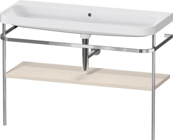 Duravit Happy D.2 Plus c-shaped Set mit Metallkonsole Taupe Supermatt 1175x490x850 mm - HP4839N83830