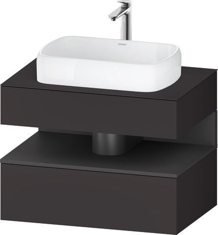 Duravit Qatego Konsolenwaschtischunterbau wandhängend Graphit Supermatt 800x550x600 mm - QA473004980