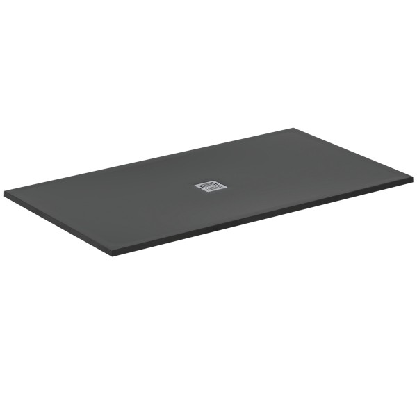 Ideal Standard Rechteck-Duschwanne Ultra Flat S + 1800x1000mm Ablauf zentriert Schiefer, T5619FV