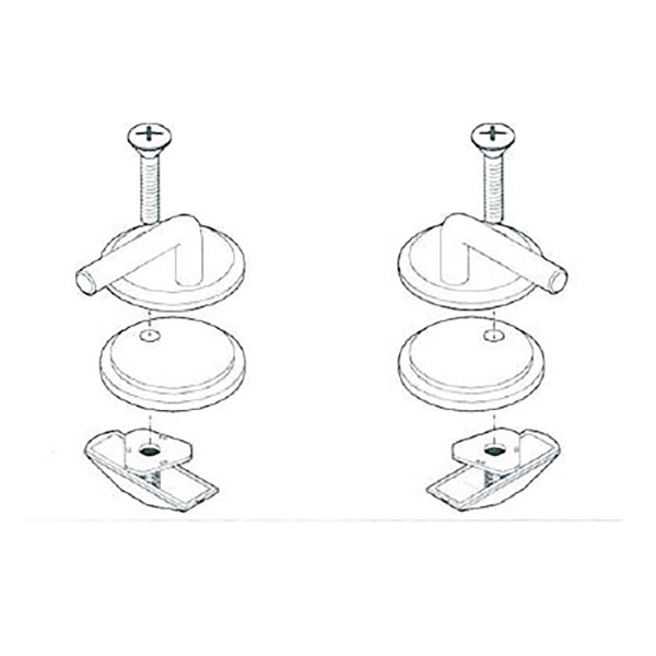 LAUFEN Scharnierset zu WC Sitz 89395.5, 89265.4, 8926540000001
