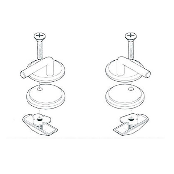 LAUFEN Scharnierset zu WC Sitz 89395.5, 89265.4, 8926540000001