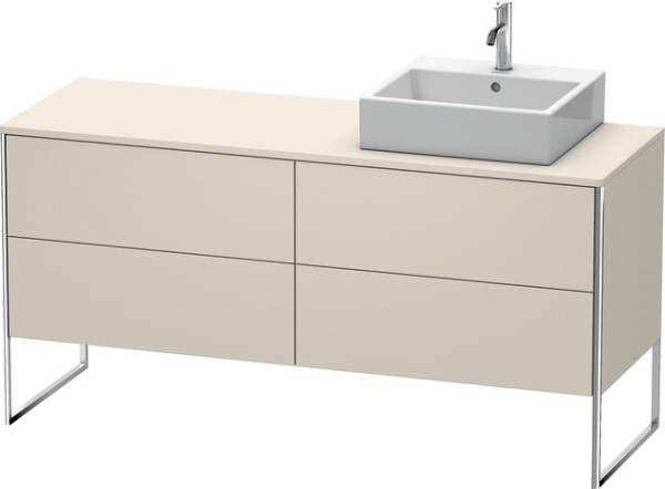 Duravit XSquare Konsolenwaschtischunterbau bodenstehend Taupe Matt 1600x548x778 mm - XS4924R9191