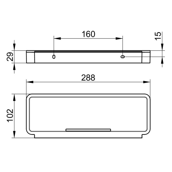 Keuco Duschkorb Plan 14958, komplett, verchromt/schwarzgrau, 14958010037