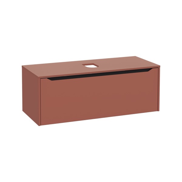 VitrA New Integra Square Waschtischunterschrank (Aufsatzwaschtisch) mit 1 Vollauszug 120 Matt,80295