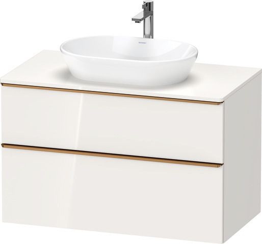 Duravit D-Neo Konsolenwaschtischunterbau wandhängend Weiß Hochglanz 1000x550x664 mm - DE496800422000