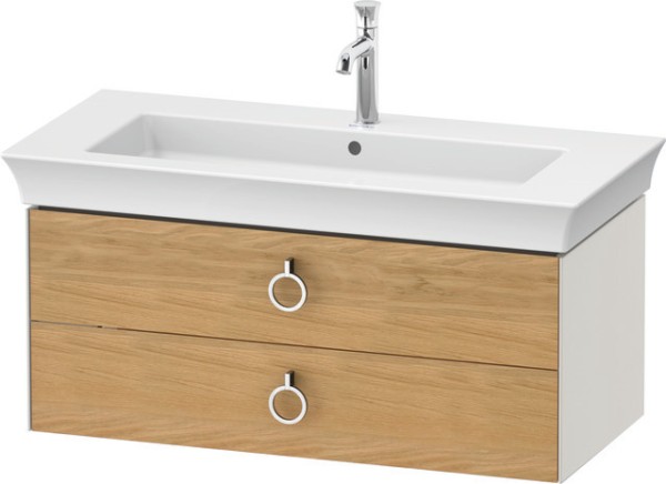 Duravit White Tulip Waschtischunterbau wandhängend Natur Eiche & Nordic Weiß Matt & Seidenmatt 984x4