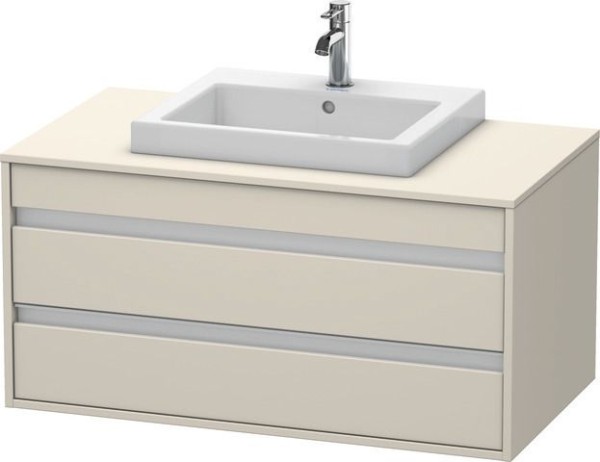 Duravit Ketho Konsolenwaschtischunterbau wandhängend Taupe Matt 1000x550x496 mm - KT675509191