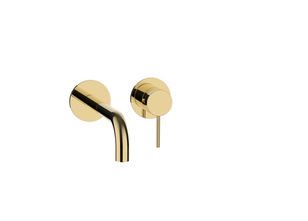 Herzbach MODUL7 Waschtisch-Wandbatterie Farbset 210mm PVD Gold, 70.702102.1.03