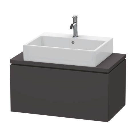 Duravit L-Cube Konsolenwaschtischunterbau wandhängend Graphit Supermatt 820x477x400 mm - LC580208080
