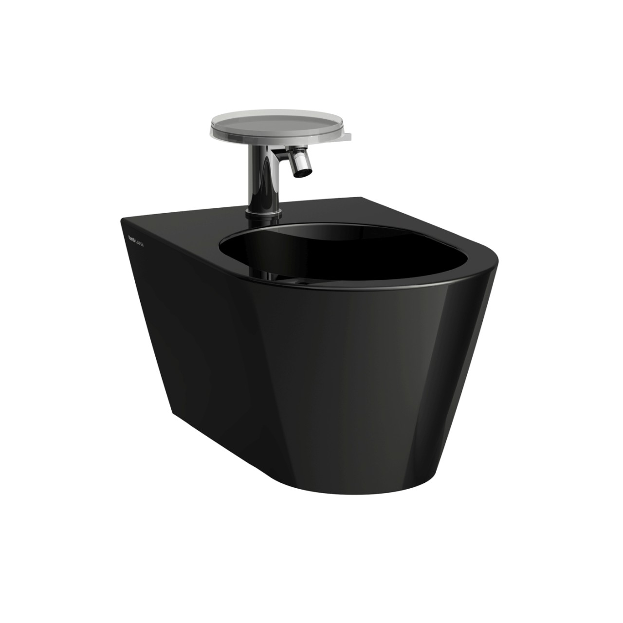 Laufen Schwarz Kartell Wand-Bidet, 1 Hahnloch, 370X545x430mm, - Image 4