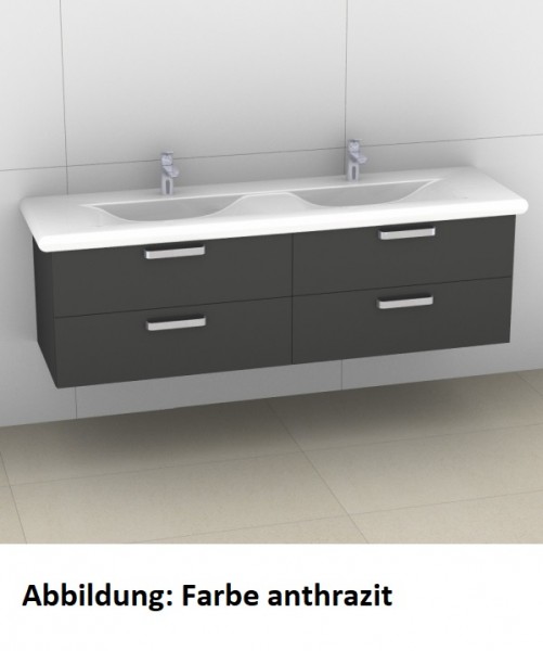 Artiqua 415 Waschtischunterschrank für Living Style 814439 Oxid Dunkelgrau quer, 415-WU2L-L42-7184-7