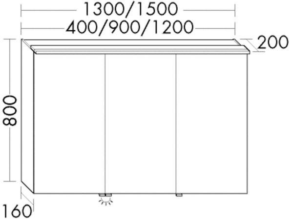 Burgbad Spiegelschrank Sinea 2.0 HGL 800x1500x200 Weiß Hochglanz, SPRO150RF2800