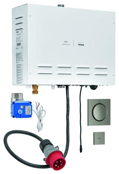 GROHE Dampfgenerator F-digital Deluxe 100751 400 V ohne Rohbau satin steel, 100751MS00