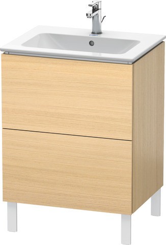 Duravit L-Cube Waschtischunterbau bodenstehend Mediterrane Eiche Matt 620x481x704 mm - LC662507171