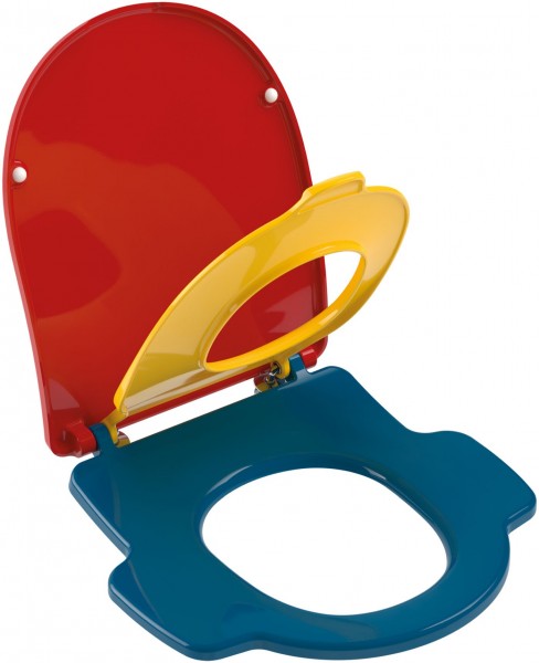 Villeroy & Boch WC-Sitz O.novo Kids 8M12 406x406x68 mm Red Cherry/Sunshine Yellow/Ocean Blue, 8M1261