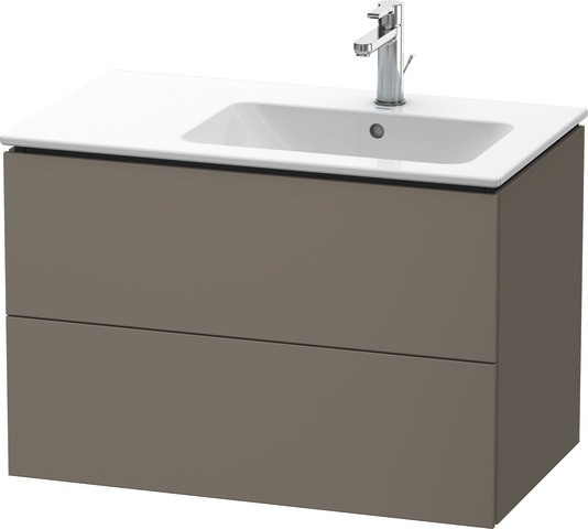 Duravit L-Cube Waschtischunterbau wandhängend Flanell Grau Seidenmatt 820x481x550 mm - LC629209090