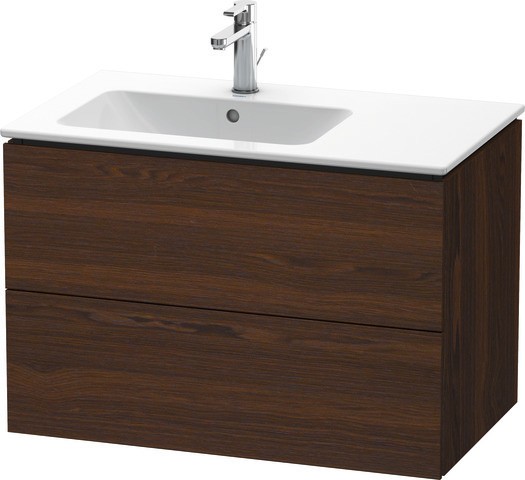 Duravit L-Cube Waschtischunterbau wandhängend Nussbaum gebürstet Matt 820x481x550 mm - LC629106969