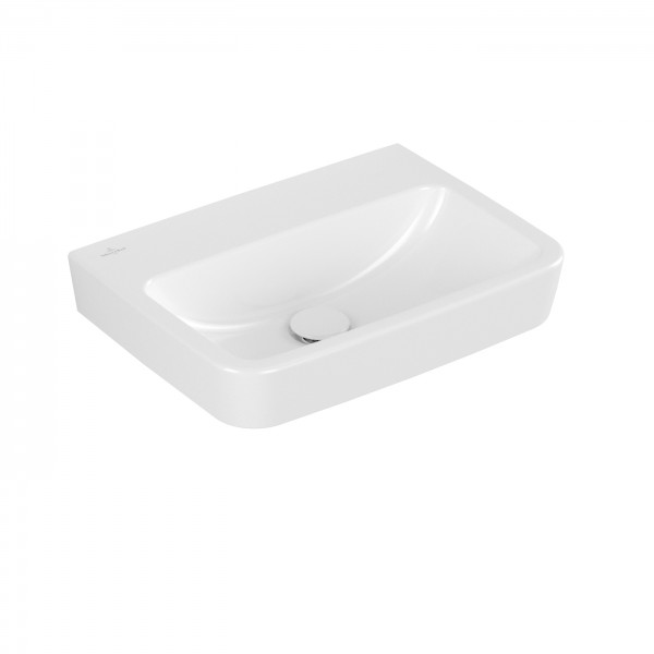 Villeroy & Boch O.novo Handwaschbecken, 500 x 370 x 160 mm, Weiß Alpin AntiBac CeramicPlus, ohne Übe