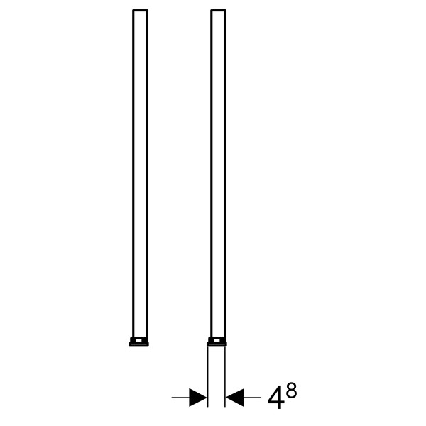 Geberit Duofix Fußstützen verl. verstärkt für einen Fußbodenaufbau von 20-40 cm