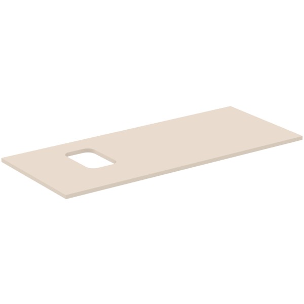 Ideal Standard Waschtischplatte i.life B Ausschnitt links f.1 Schale 1202x507x18mm Sandbeige matt, T