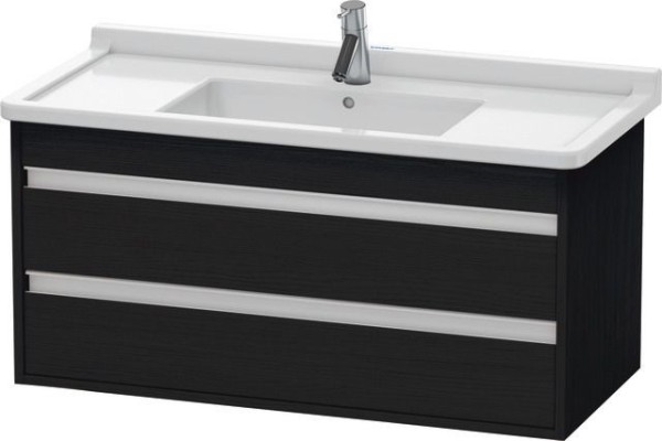 Duravit Ketho Waschtischunterbau wandhängend Eiche Schwarz Matt 1000x455x480 mm - KT664501616