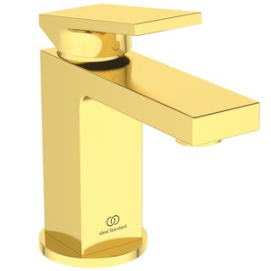 Ideal Standard Waschtischarmatur Extra Ausladung 100mm Piccolo m.Ablaufgarnitur Brushed Gold, BD502